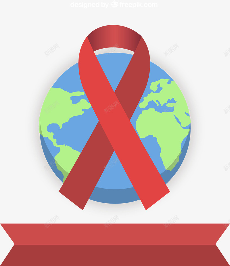 可爱世界艾滋病日png免抠素材_新图网 https://ixintu.com 世界艾滋病日 全球 可爱 简约 红丝带 艾滋病