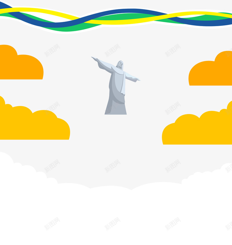 手绘卡通美国雕塑png免抠素材_新图网 https://ixintu.com 卡通 美国 雕塑