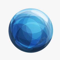 科技圆球蓝色质感科技球体矢量图高清图片