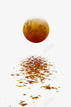 波光粼粼唯美的月亮倒影高清图片