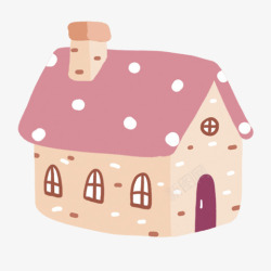 小房子背景装饰彩色扁平化小房子元素高清图片