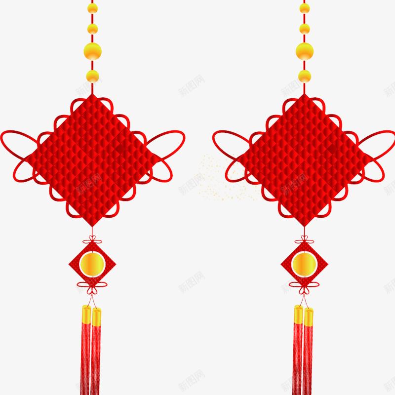 红色中国结png免抠素材_新图网 https://ixintu.com 中国结 年货 年货节 拜年 新年素材 阿里年货节