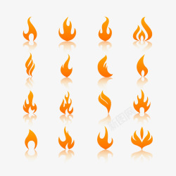 橙色火焰火焰LOGO图标高清图片
