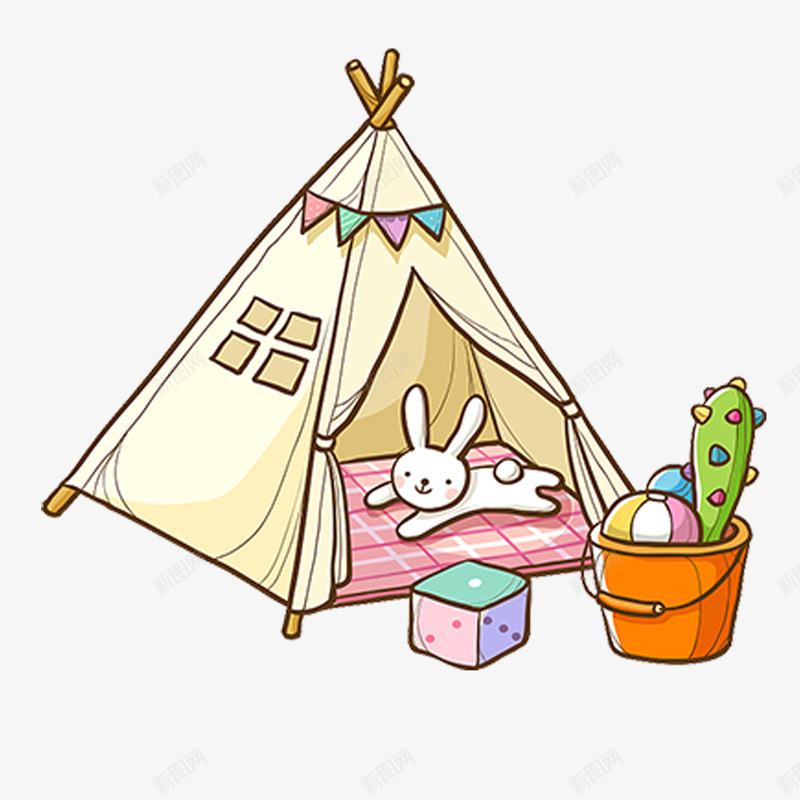 婴儿玩具帐篷png免抠素材_新图网 https://ixintu.com 儿童 兔子 卡通 图案 婴儿 宝宝 小清新 帐篷 彩色 玩具 简单帐篷 装饰