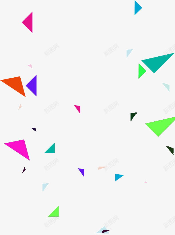 漂浮三角形png免抠素材_新图网 https://ixintu.com 彩色三角形 漂浮大促素材 飘落三角形