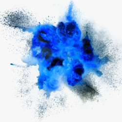 核爆炸创意蓝色爆炸烟雾高清图片