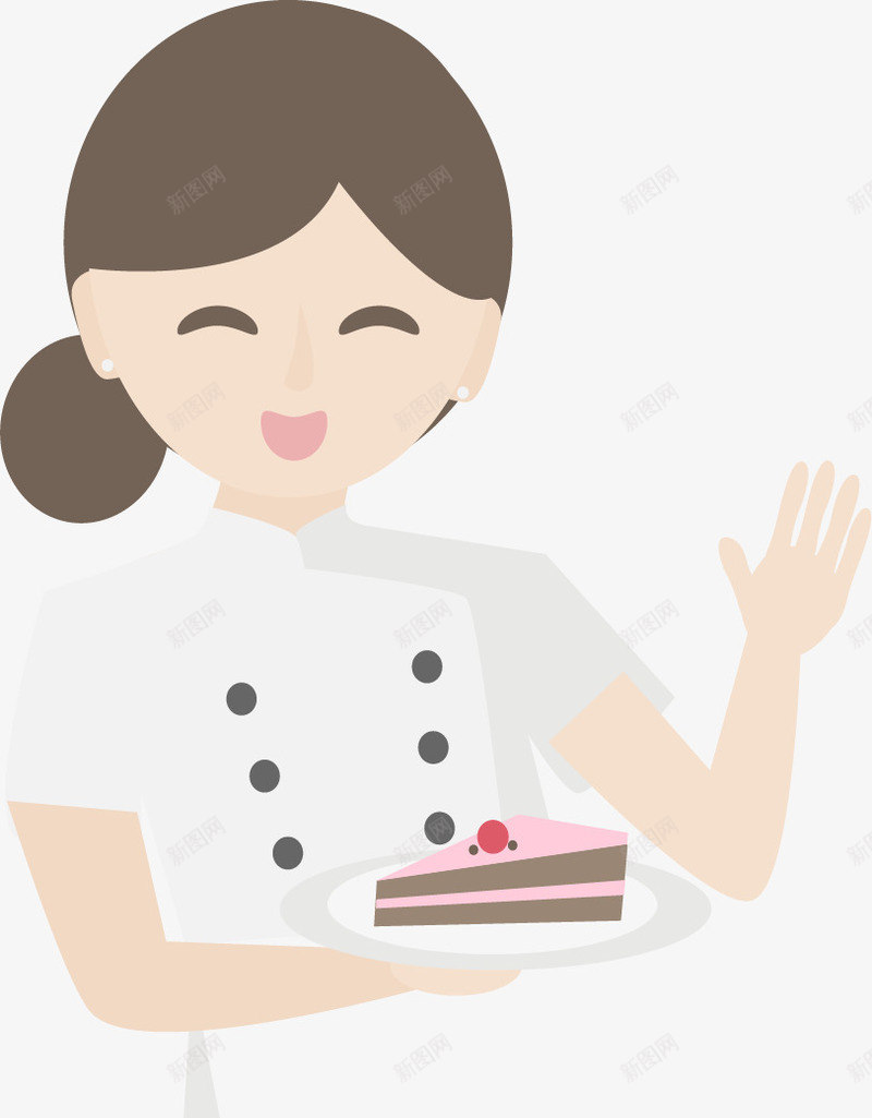 可爱的蛋糕烘焙师矢量图eps免抠素材_新图网 https://ixintu.com 做蛋糕 烘焙师 矢量素材 自制蛋糕 蛋糕师 矢量图