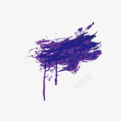 紫色墨水印素材