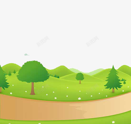 树林草地png免抠素材_新图网 https://ixintu.com 树木 植物 植被 草地