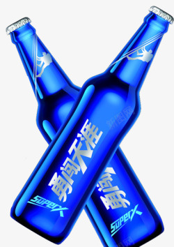 蓝瓶瓷器超级勇闯啤酒高清图片