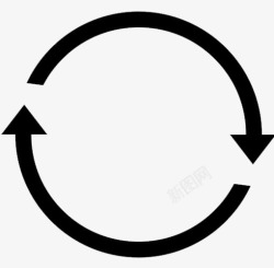 循环圆形黑色箭头循环圆形图标高清图片
