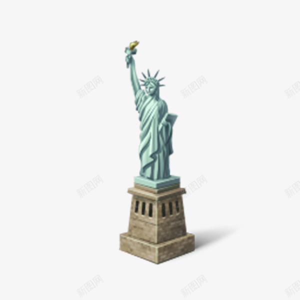 美国自由女神像png免抠素材_新图网 https://ixintu.com 标志 美国 自由 自由女神 象征