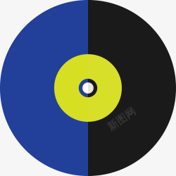 图标元素黑唱片图标