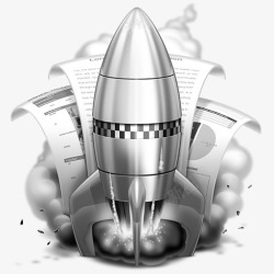 Rocketter火箭灰色火箭rocketterhappynessicon图标高清图片