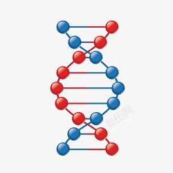 手绘医学医疗科技DNA双螺矢量图素材