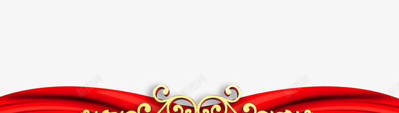 红丝绸底纹装饰png免抠素材_新图网 https://ixintu.com png图片素材 丝带 丝绸 免费png素材 底纹素材 红色 金色花纹