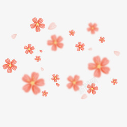 浪漫粉色花卉背景图片樱花花瓣浪漫矢量图高清图片