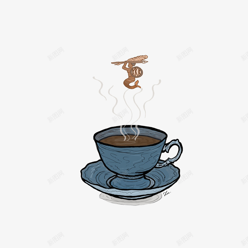 咖啡图案卡通手绘图png免抠素材_新图网 https://ixintu.com 印第安 咖啡 手绘 热饮 茶杯