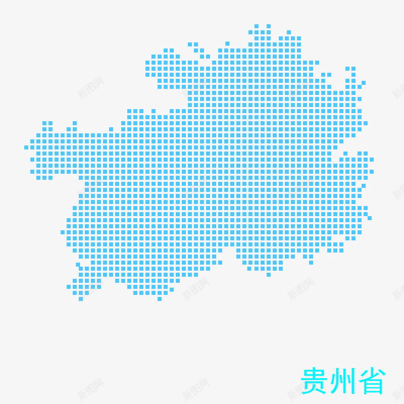 手绘地图psd免抠素材_新图网 https://ixintu.com 地图 矢量地图 装饰 装饰画 贵州省地图