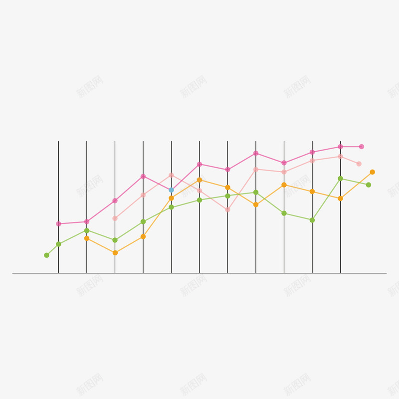 彩色折线分析png免抠素材_新图网 https://ixintu.com ppt 分析 彩色 折线 数据 行情 趋势