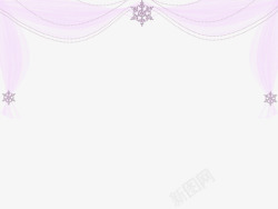 星星紫色帷幕装饰素材