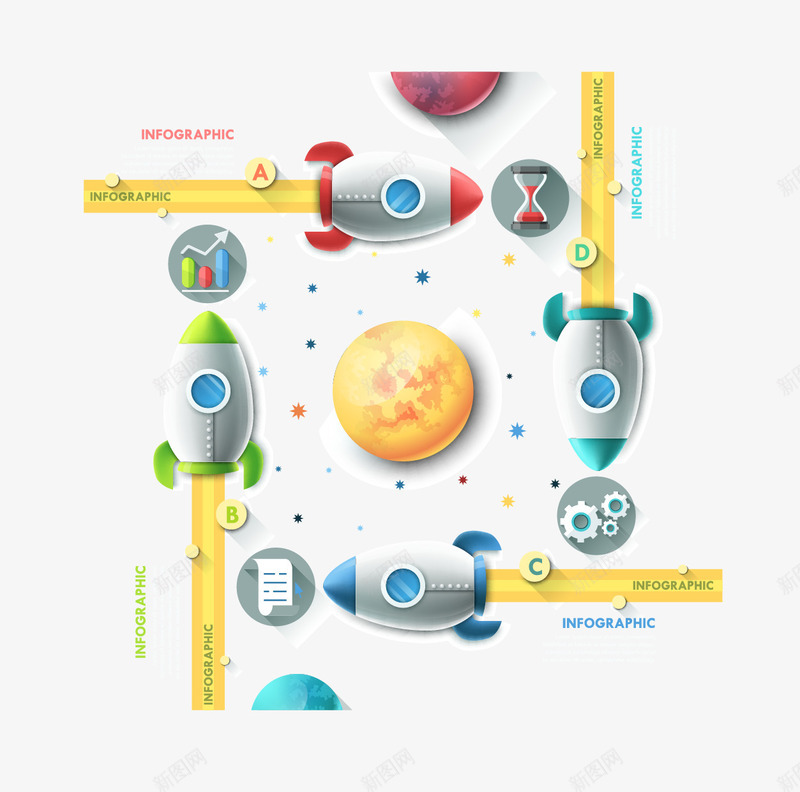 彩色卡通火箭矢量图eps免抠素材_新图网 https://ixintu.com 卡通 太空 彩色 彩色卡通火箭 数据 火箭 矢量图