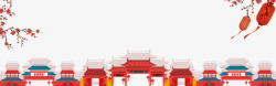 中秋国庆中国风红色主题欢庆元素素材