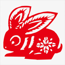 兔子窗花新年中国风高清图片