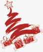 红色圣诞树涂鸦淘宝促销png免抠素材_新图网 https://ixintu.com 促销 圣诞树 涂鸦 红色