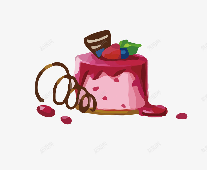 草莓蛋糕png免抠素材_新图网 https://ixintu.com PNG PNG免费下载 PNG图片 卡通 点心 草莓 蛋糕
