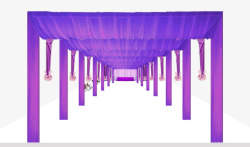 婚礼台紫色婚礼布置高清图片