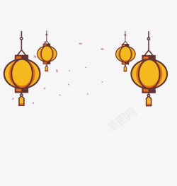 鸡年中国年装饰灯笼矢量图高清图片