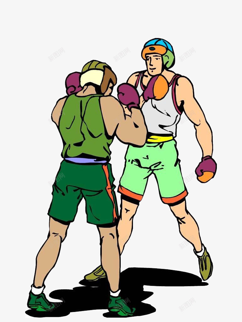 卡通拳击比赛png免抠素材_新图网 https://ixintu.com 拳击 搏击 比赛 运动