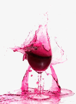 紫色葡萄酒红酒飞溅高清图片