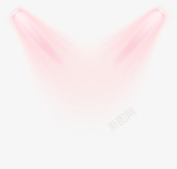 粉色的灯光梦幻光束效果元素高清图片