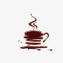 咖啡咖啡杯流线造型素材