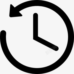 时钟小时时间表时间等逆时针旋转图标高清图片