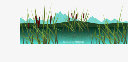 沼泽插图矢量图素材