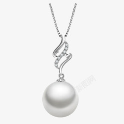 白珍珠珍珠首饰珠宝GZUAN珍珠项链高清图片