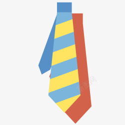 扁平化彩色领带矢量图素材