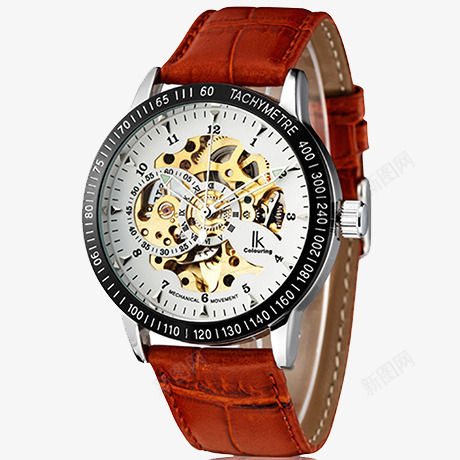 棕色手表png免抠素材_新图网 https://ixintu.com 产品实物 女士手表 皮带手表 配饰