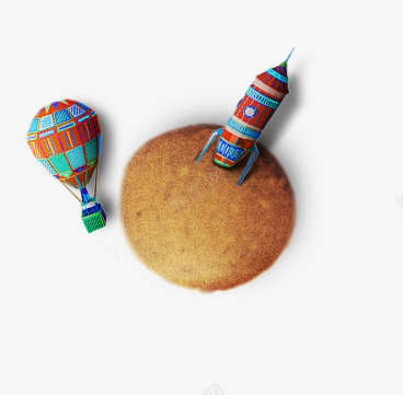 热气球火箭装饰png免抠素材_新图网 https://ixintu.com 火箭 热气球 装饰