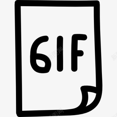 GIF图像文件的手工绘制的轮廓图标图标