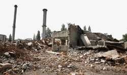 城市废墟废弃工地高清图片