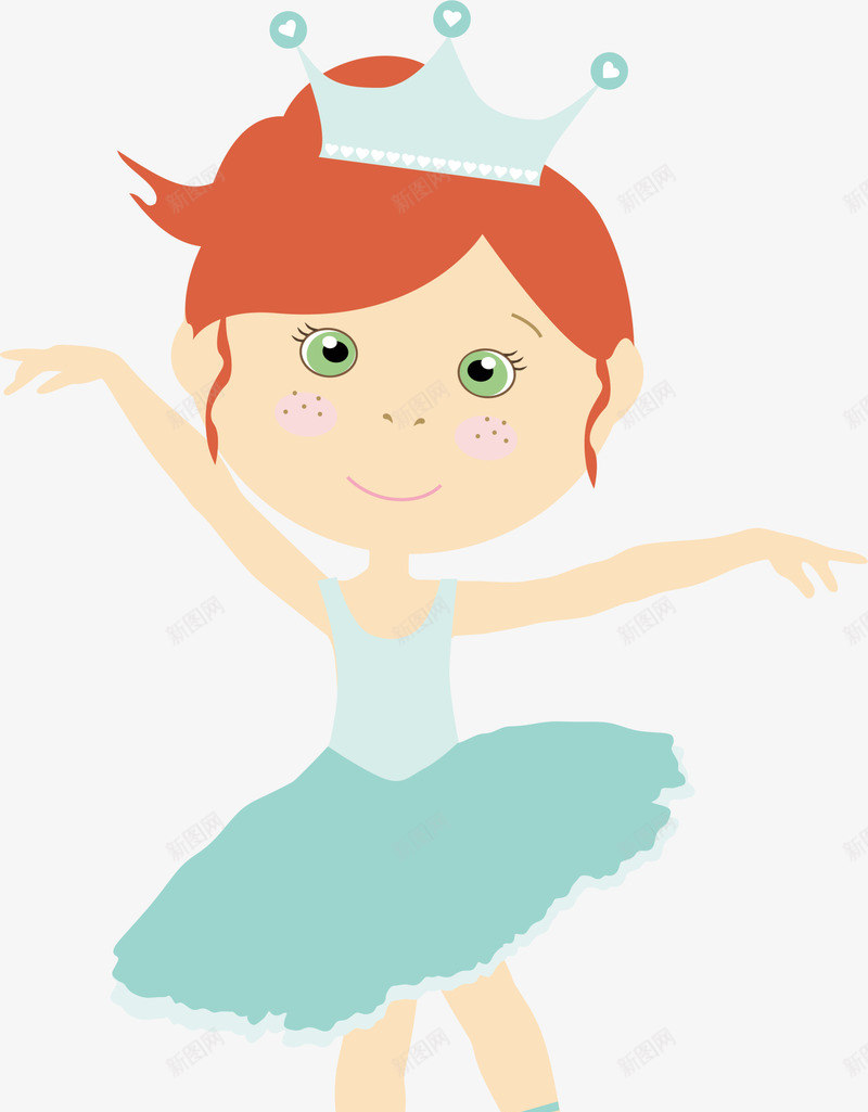 欢快舞蹈的小女孩png免抠素材_新图网 https://ixintu.com 可爱小女孩 小公主 开心 欢快舞蹈 绿色裙子 跳舞