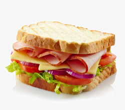三明治美味的早餐食物高清图片