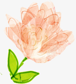 绘画粉色花卉婚庆展板素材