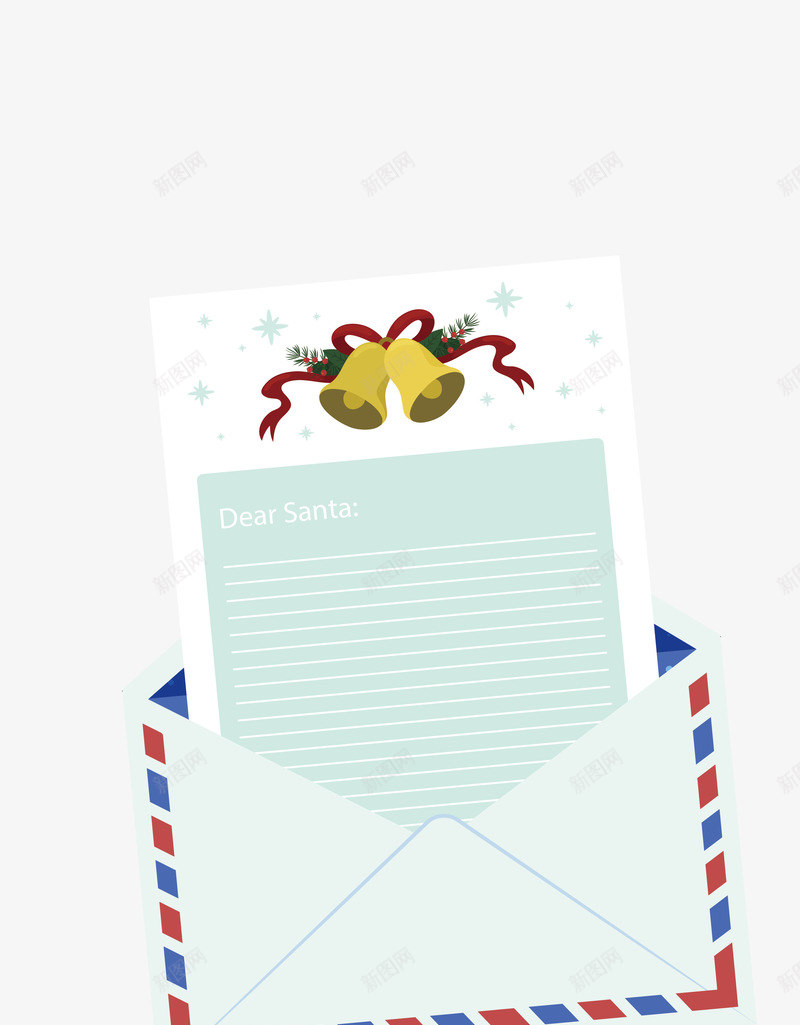 写给圣诞老人的信矢量图ai免抠素材_新图网 https://ixintu.com 信封 写给圣诞老人 圣诞信件 圣诞节 打开的信 拆信 拆封 矢量png 矢量图