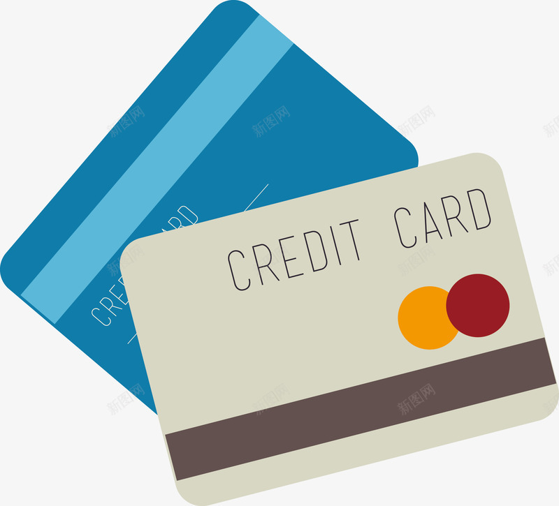 扁平信用卡png免抠素材_新图网 https://ixintu.com CARD CREDIT 信用卡 商务 扁平 金融