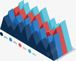 锯齿面积图矢量图素材